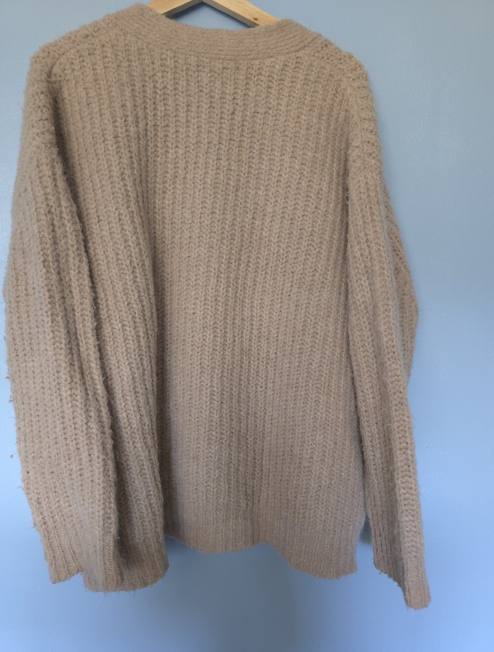 Jenni Kayne Alpaca Wool Blend Cocoon Taupe Oversized Cardigan S - Picture 13 of 13